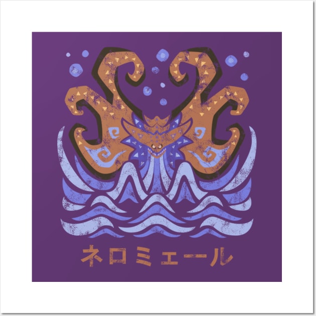 Monster Hunter World Iceborne Namielle Kanji Icon Wall Art by StebopDesigns